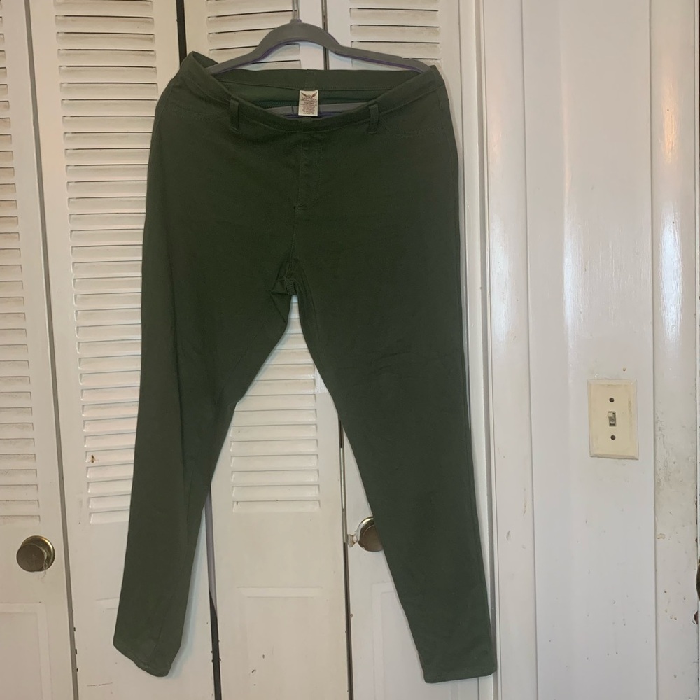 Faded Glory Women's Olive Straight Leg Pants